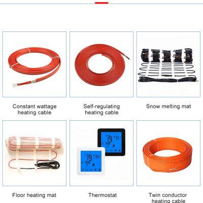 Zweikernige rote Kunststofftrommel-Erdwärmekabel für unterirdische Elektroheizung, Konstantleistungs-Heizkabel für Unterflurböden und Rohre photo-5