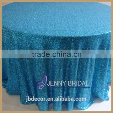 SQN#34 Wholesale Cheap Dark Navy Shiny Sequin 120 Round Tablecoloth photo-6