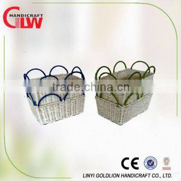 1 pc Iron frame &paper rope basket , gift&decoration basket, storage basket with handle