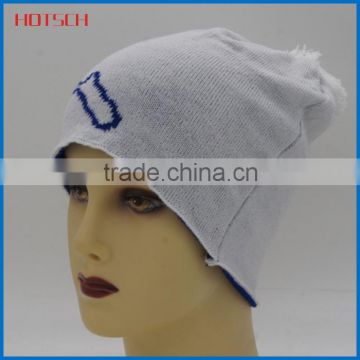 Latest Hot Selling white cheap plain beanie