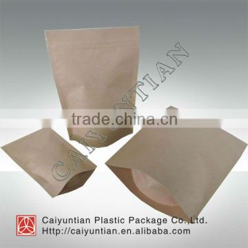 Kraft paper coffee bean package bag/ stand up resealable kraft paper bag for coffee