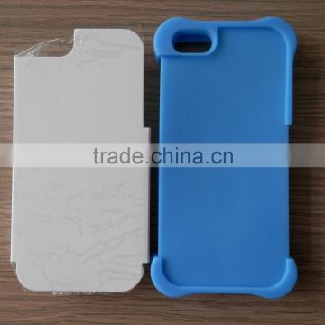 2in 1 sublimation 3D phone case for iPhone 5