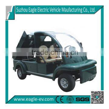 electric pickup truck with rear hydraulic lifting cargo box