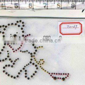 Hot Fix Iron on Appliques, Rhinestud Heat Transfer TO-69