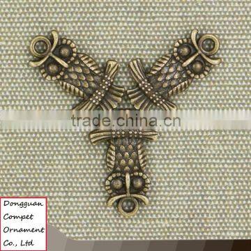 DIY Zinc Alloy Jewelry Ancient Bronze Owl Pendant photo-4