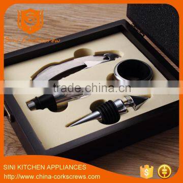 corkscrew wine stopper wine pourer wine ring wine sets in wooden box wine accessories