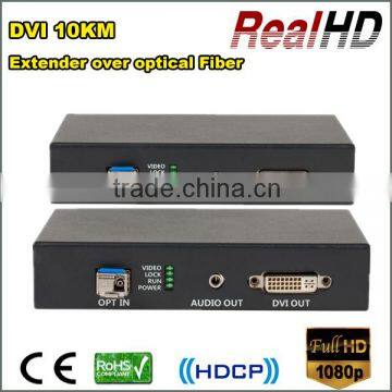 2016 Hottest Uncompressede Lossless 10KM Optical Fiber DVI Extender