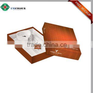 Custom luxury logo printed t shirt packaging box