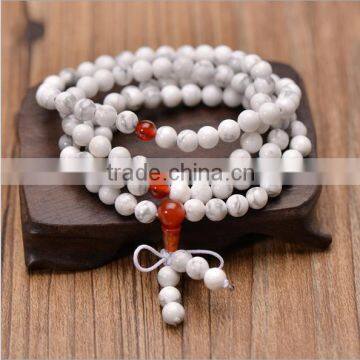 8mm German Spurce Turquoise 108 Prayer Beads Tibet Buddhist Mala Necklace