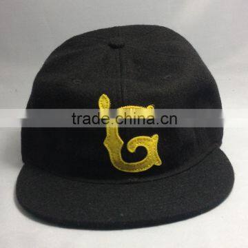 Unstructured Cap Wool Unstructured Snapback Hat Custom 6 Panels Soft Woolen Snapback Cap photo-3