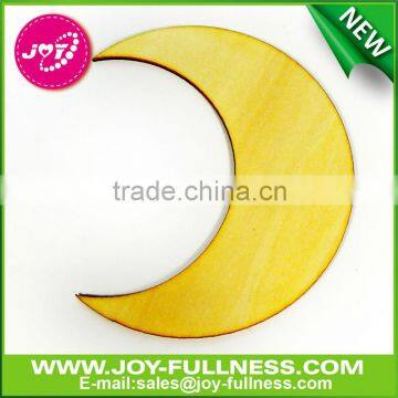 new moon shape wood laser craft