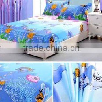 China manufature one side brushed polyester microfiber/ bed sheet / printed fabric