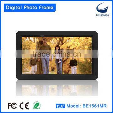 15.6 inch lcd digital picture frame, photo picture frames BE1561MR support photo/ music/video playback