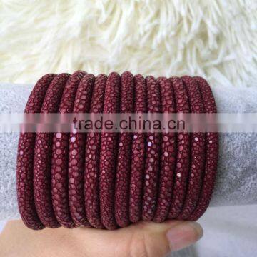 Genuine Purple Green Orange Blue Black Stingray Leather Bracelet Stingray Jewelry Cord for Gift photo-6