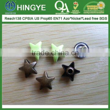 Star Shape Zinc Alloy Cap Metal Rivets --- RZ1412002