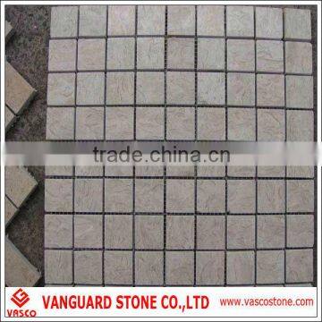 White crabapple mosaic tiles, grey marble mosaic tile
