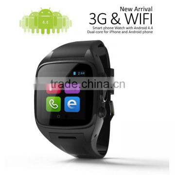 Touch screen gsm android smart watch, 3G android smartwatch, phone calling support android watch