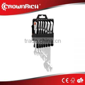 7pcs ratchet combination wrench set