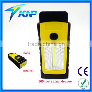 LED+COB Portable Flashlight High Power Work Light With Hook And Magnet