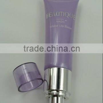 2015 new design cosmetic tube with metallic airless pump for CC cream