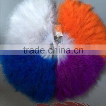Wholesale Feather White Turkey Marabou Feather Fan Feather Hand Fans For Birthday Party photo-6
