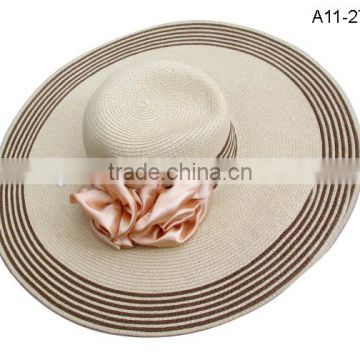 big shining flower lady elegant big beach sunhat