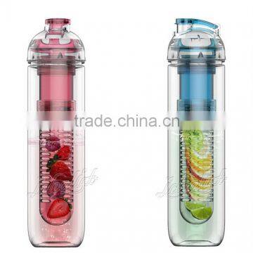 2016 new model of fruit infuser water bottle with ice infuser