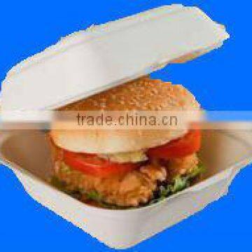 Eco-green 100% Biodegradable Microwavable Bagasse Hamburger Box