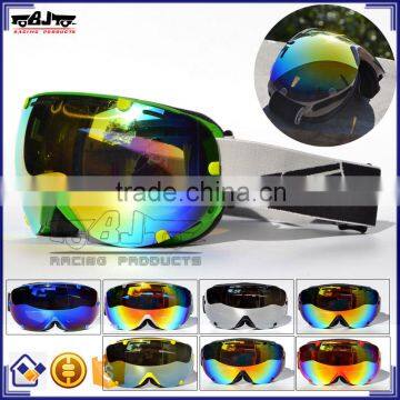 BJ-MG-017A Aftermarket Custom Popular Reflective Lens Skiing Transparent Glasses Dex Snow Goggles