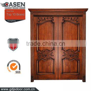 luxury design apartment entrance solid teak wood double doors