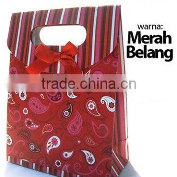 Merah color gift paper bag