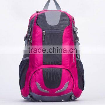 Waterproof pink hiking backpack,camping backpack