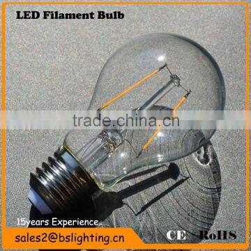 a60/a19 frosted 1w 2w 3w 4w 5w 6w 7w 8w e27/b22 110v/220v vintage led filament bulb lamp dimmable