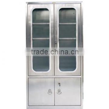 Factory price hospital glass door medical instrument cabinet cupboard