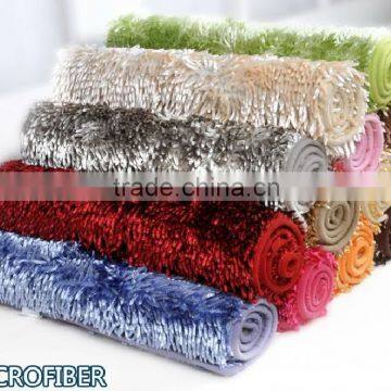 Shiny chenille floor carpet and rugs with anti-slip base