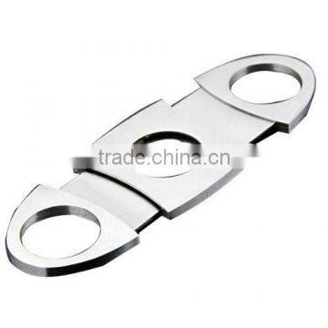 Stainless Steel Cigar Cutter Blade Metal Silver Scissor Pocket Size Knife