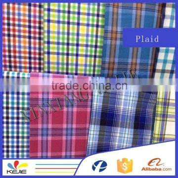 best quality dyed t/c plaid print shirt fabric