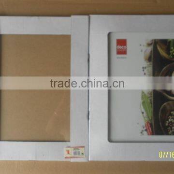 Wholesale easy frameless glass clip snap photo picture frame packaged with paper corner caps