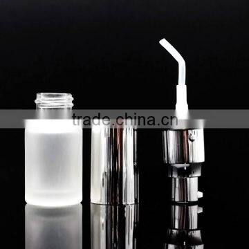15ml Cosmetic Glass Bottle With Aluminum Press Pump photo-3