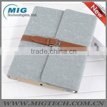 High end Leather Case for Ipad 2 3 with belt, case for ipad3, for ipad3 case