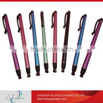 Soft fiber hair metal pens with stylus