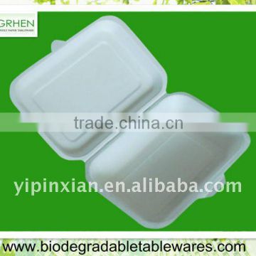 FDA disposable biodegradable 600ml tableware lunch food box