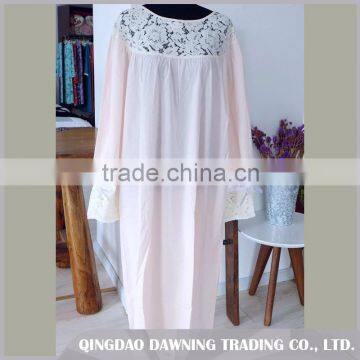 Fashionable Embroidered Cotton Nightgown For Women