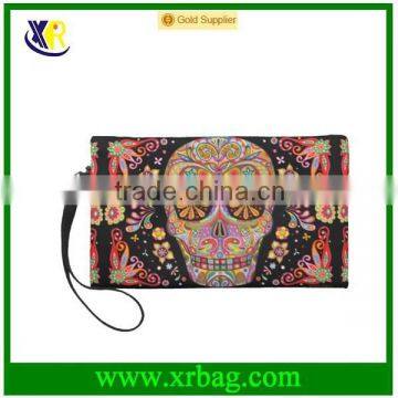 Customizable design skull wristlet clutch bags