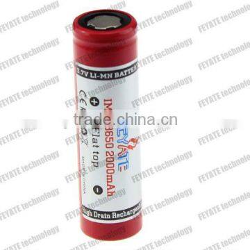 3.7V high drain 18650 battery 18650 2000mah IMR battery 18650 cylinder li-mn battery /feyate 18650 battery cells