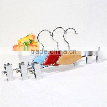 New designed children wooden hanger with clips