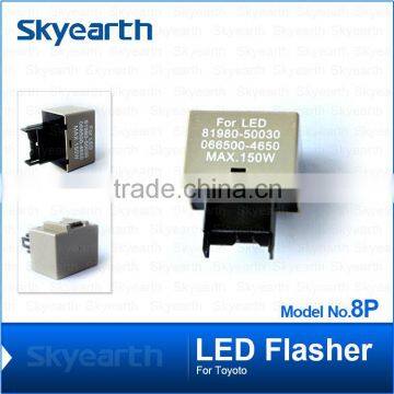 Factory Promotion 12V Car LED Flasher Raly, LED Warning Canceller Auto Parts For Toyota LED Flasher 8P