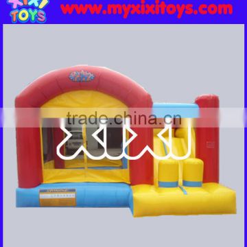 2015 small indoor inflatable slide with jumping house combo