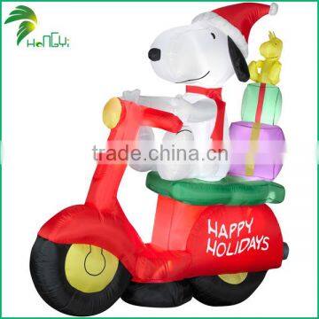 Cute Lifelike Wholesale Excellent Decoration Inflatable Christmas Dog Driver