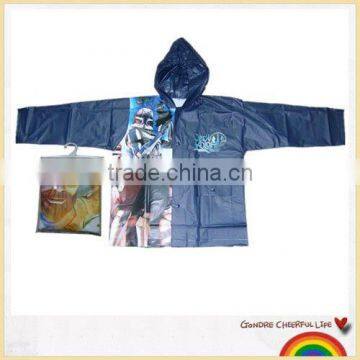 The soldier printing PVC children rainwear